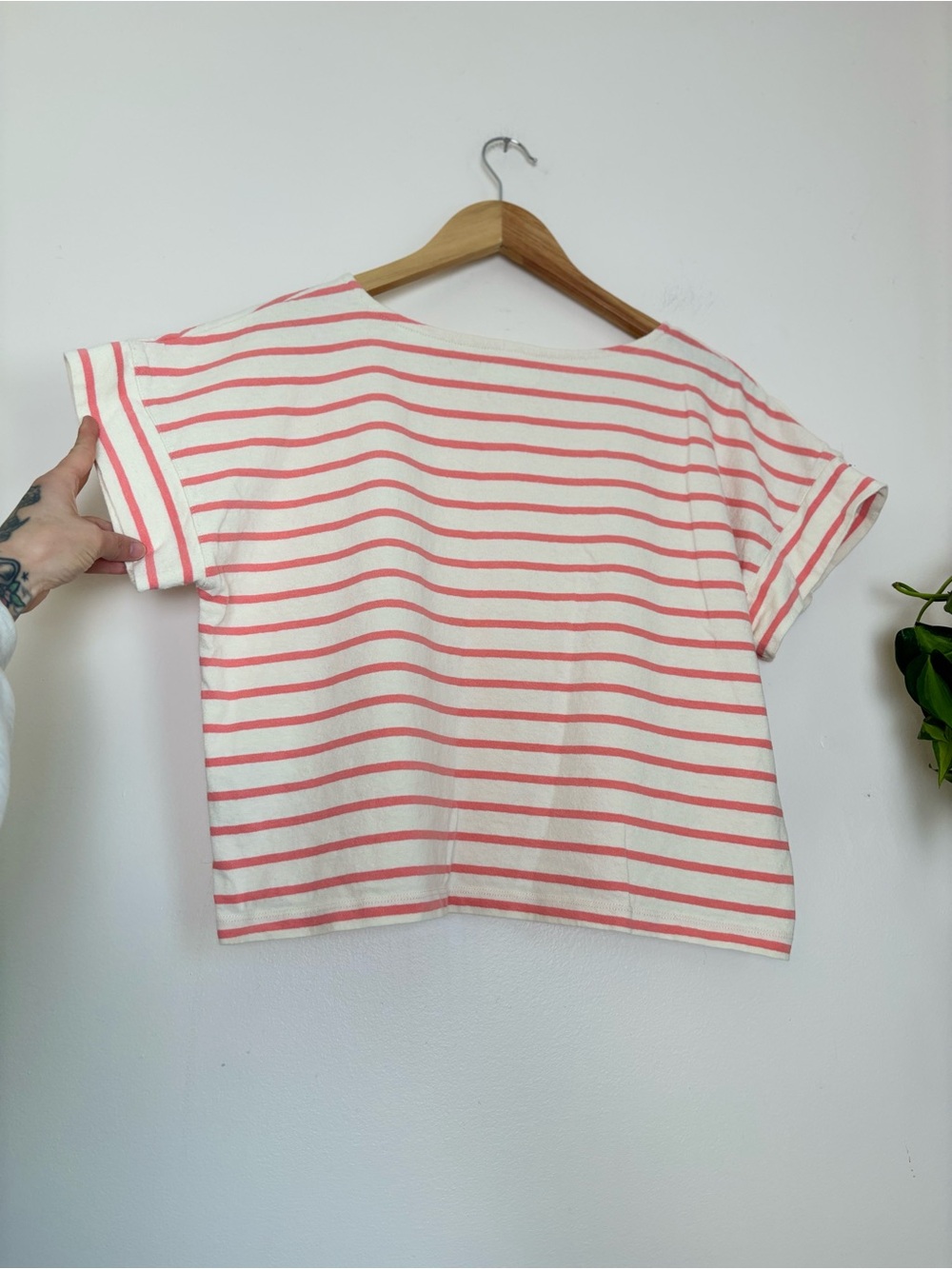 Madewell Boxy Crop Tee In Stripe - Picture 6 of 7